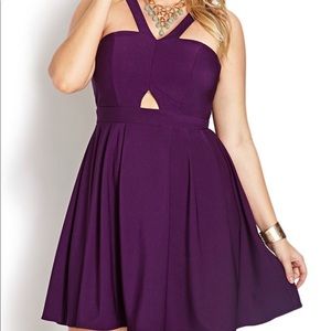 Forever 21 plus purple skater dress 1X